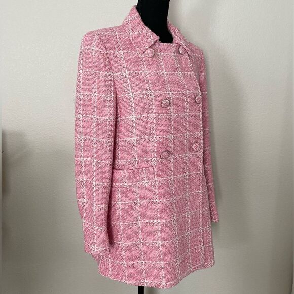 NWT Zara Textured Plaid Coat - Picture 6 of 15